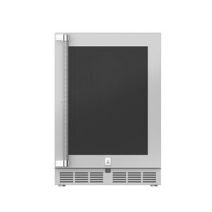 24 Hestan Outdoor Undercounter Refrigerator Glass Door GRGR Series