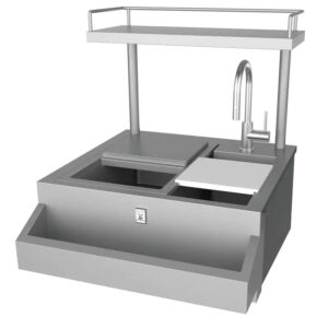 30 Inch Refreshment Center with 30 Inch High Shelf GRCHS30