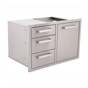 Bonfire Outdoor Kitchen Triple Drawer Trash Drawer Combo