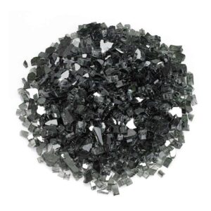 Black Reflective Fire Glass quarter inch