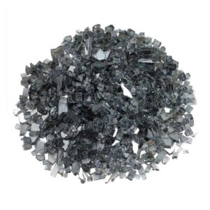 Gray Reflective Fire Glass quarter inch